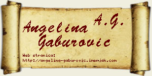 Angelina Gaburović vizit kartica